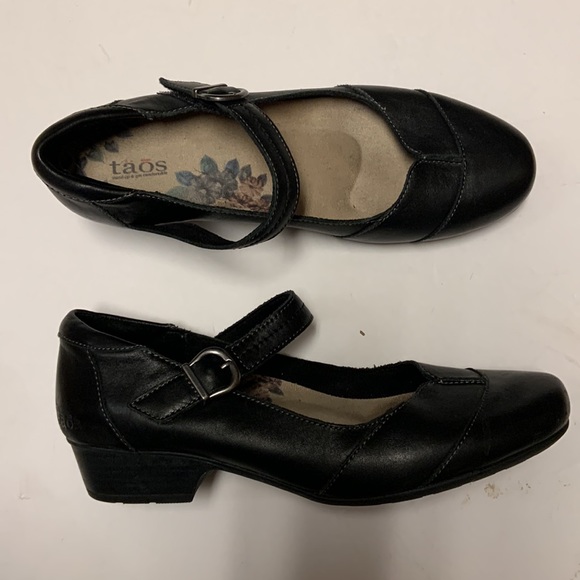 Taos Balance Mary Jane Black Leather 9.5 - Picture 2 of 7